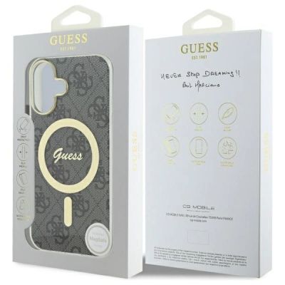 8. Guess IML 4G MagSafe Hülle für iPhone 16 Plus – Schwarz
