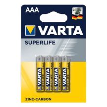 VARTA Superlife R03 AAA Zink-Kohle-Batteriepack (Zn-C; x 4)