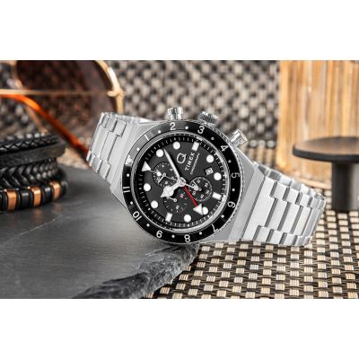 6. TIMEX Q Timex 3-Zeitzonen-Chronograph TW2V69800 Herrenuhr + Box