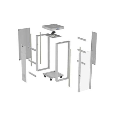 29. LANBERG Standschrank 19" 42U 600x600 Graue Glastür LCD (Flatpack) V2