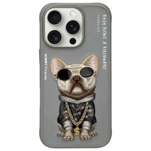 Nimmy Glasses Cool Dog Case für iPhone 16 Pro Max - Grau