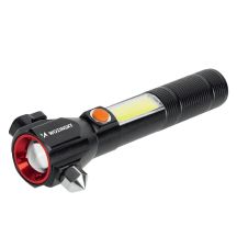 Wozinsky WLR-31 5W 500lm CREE 3-in-1 Multifunktions-Taschenlampe mit Glasbrecher und Gurtschneider – Schwarz
