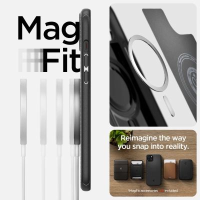 11. Spigen Mag Armor MagSafe-Hülle für iPhone 15 – Mattschwarz