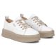 5. Leder-Plateau-Sneaker, weiß, Filippo DP6122