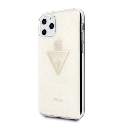 2. Guess GUHCN58SGTLGO iPhone 11 Pro Gold/Gold Hartschalenetui Glitter Triangle