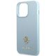 6. Guess Saffiano 4G Small Metal Logo Hülle für iPhone 13 Pro Max – Blau