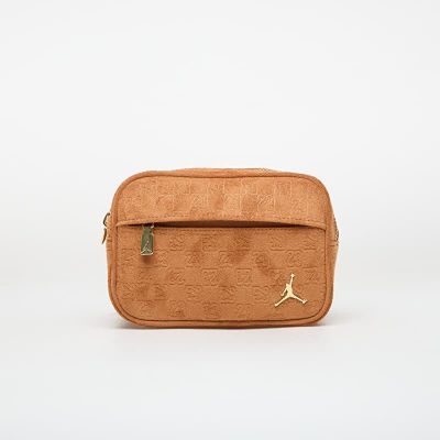 Air Jordan Damen-Kameratasche aus Wildleder mit Monogramm, Cognac - MA9207-X6X