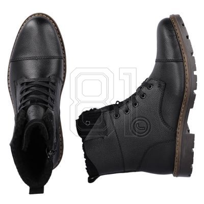 11. Rieker M RKR296A Wollgefütterte Lederstiefelette, schwarz