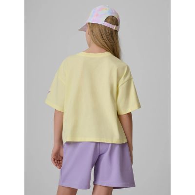 2. Lockeres T-Shirt mit Mädchenmuster 4F 4FJRSS26TTSHF3908-72S