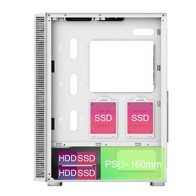 7. Montech X3 TG RGB weißes Computergehäuse