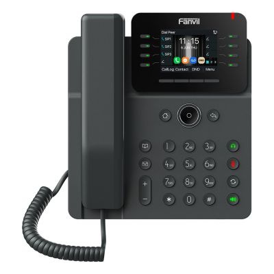 4. Fanvil V62G VoIP-Telefon, Schwarz, 12 Leitungen, LCD-Display
