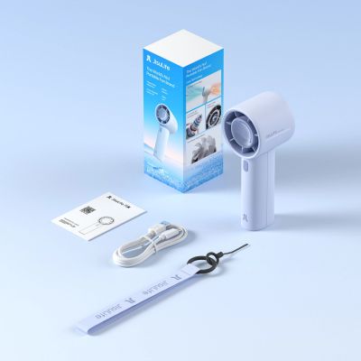 19. Jisulife Handventilator 10 4000mAh Tragbarer USB-Ventilator - Blau
