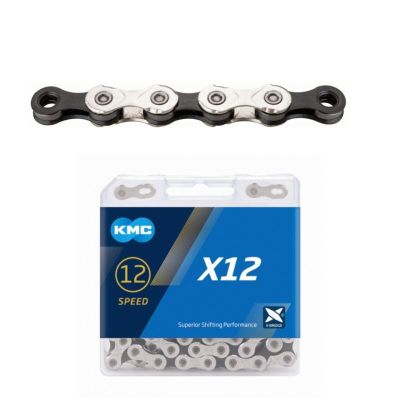 KMC Chain X12 126 Glieder Silber Schwarz Box