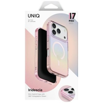 6. Uniq Iridescia Hülle für iPhone 17 Pro Magclick Charging - Mehrfarbig