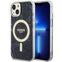 Guess GUHMP14MPCUMAK iPhone 14 Plus 6,7" schwarz/schwarzes Hardcase Marble MagSafe