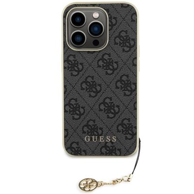 3. Guess GUHCP15LGF4GGR iPhone 15 Pro 6,1" grau/graues Hardcase 4G Charms Collection