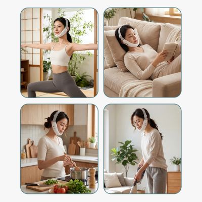 4. Belleskin by MAXGROOM M-170 EMS LED Gesichts- und Kinnmassagegerät – Weiß