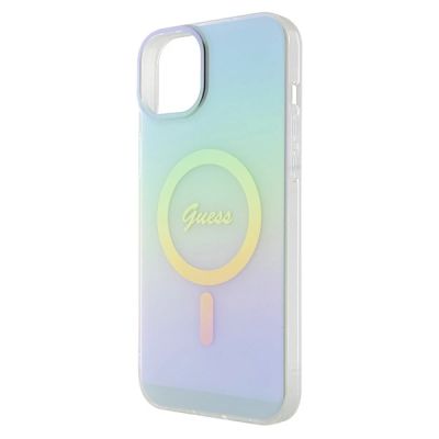6. Guess GUHMP15MHITSQ iPhone 15 Plus 6,7" Türkis/Türkis Hardcase IML Iridescent MagSafe