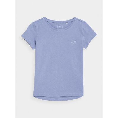 5. Einfarbiges Mädchen-T-Shirt 4F Junior aus 100 % Baumwolle