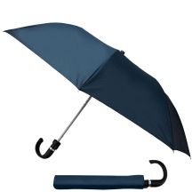 Kurzer halbautomatischer Schirm mit umwickeltem Griff, marineblau, SEMI LINE