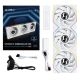 Lian Li UNI FAN TL Kabelloser LCD-Ventilator 120, 3er-Pack, weiß (12TLLCD1W3W)