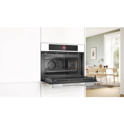 4. BOSCH CMG7241W1 Kompakt-Einbaubackofen mit Mikrowelle, 60 x 45 cm, weiß