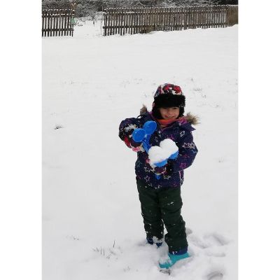 20. ŚNIEŻKOMAT - Schneeball zum Herstellen von Schneebällen Doppelrosa