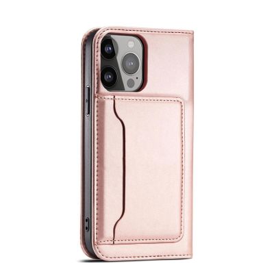10. Magnetkartenhülle für iPhone 13 Pro Tasche Kartenetui Kartenhalter Pink
