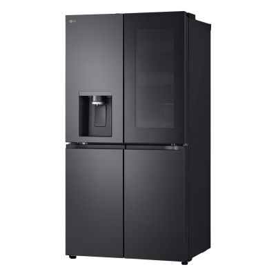 8. LG GMG960EVJE Side-by-Side-Kühlschrank mit mehreren Türen, 179 cm, Essence Black Steel, Mattschwarz, Total NoFrost, Wasserzulauf