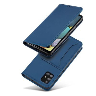 4. Magnetkartenetui für Samsung Galaxy A13 5G Tasche Brieftasche Kartenhalter blau