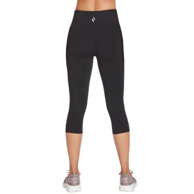 2. Skechers Go Walk Capri-Shorts mit hoher Taille W2CP2-BLK Schwarz XS