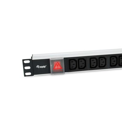 2. Equip 333318 PDU 12-fach Stromverteilereinheit 1HE Schwarz, Silber