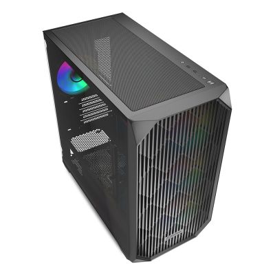 3. Sharkoon MK3 RGB Micro-ATX 1xGlas Schwarzes Gehäuse
