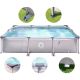 10. Rechteckiger Rahmenpool mit leistungsstarker Filterpumpe 300 x 207 x 66 cm 17771EU
