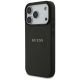 2. Guess MagSafe Hülle mit genarbtem Goldring für iPhone 18 Pro / 17 Pro – Schwarz