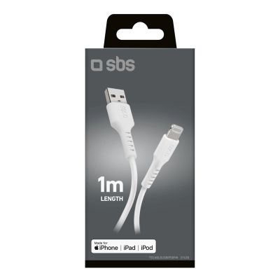 2. SBS TECABLEUSBIP589W USB-A – Lightning Kabel – Weiß