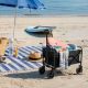 11. Wozinsky WZP-80 Strand-, Touristen- und Gartenwagen, robust, breite Räder, bis 80 kg - schwarz