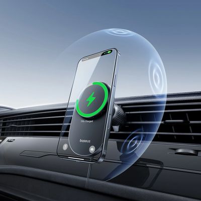 8. Baseus PrimeTrip VC1 Pro Magnethalterung mit Qi2-Induktionsladegerät für Lüftungsschlitze – Schwarz