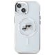 3. Karl Lagerfeld IML Metal Karl&Choupette Head MagSafe iPhone 15 Hülle - Weiß