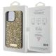 8. Guess Rhinestone Metal Logo Hülle für iPhone 15 Pro – Gelb