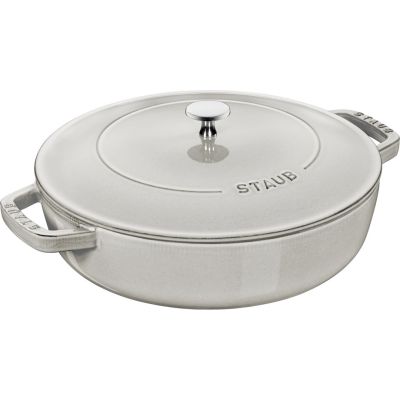 STAUB Gusseiserne Schmorpfanne mit Deckel 28 cm, Trüffel