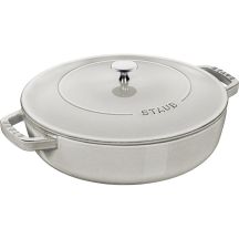 STAUB Gusseiserne Schmorpfanne mit Deckel 28 cm, Trüffel