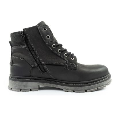 4. Wrangler Allan Mid Herrenstiefel Chelsea Boots Elegantes Leder Schwarz