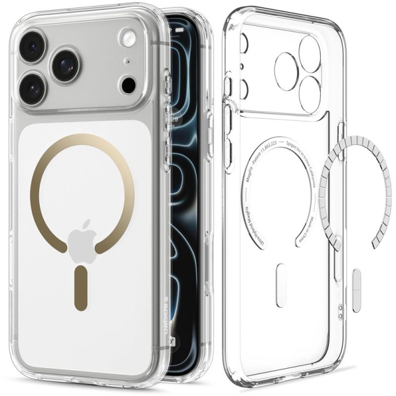 2. Spigen Ultra Hybrid Mag MagSafe Hülle für iPhone 18 Pro / 17 Pro – Transparentes Gold