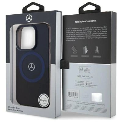 8. Mercedes MB Doppellagige BiColor MagSafe Hülle für iPhone 16 Pro Max - Blau