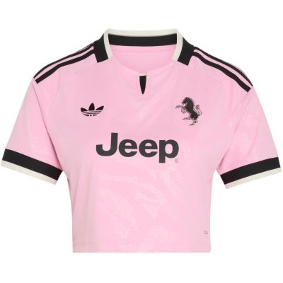 2. adidas Juventus 26/27 Auswärtstrikot, kurz geschnitten, Damen, Pink/Schwarz, KB8842