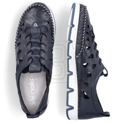 38. Rieker W RKR652 marineblaue durchbrochene Lederschuhe
