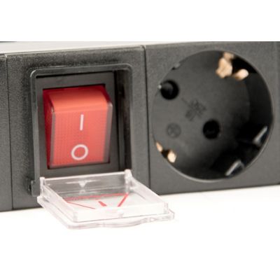 4. GEMBIRD 19"-Rack-Steckdosenleiste PDU EG-PDU-014-C14 1U, 10 A, 8 x SCHUKO, C14-Stecker, 3-m-Kabel