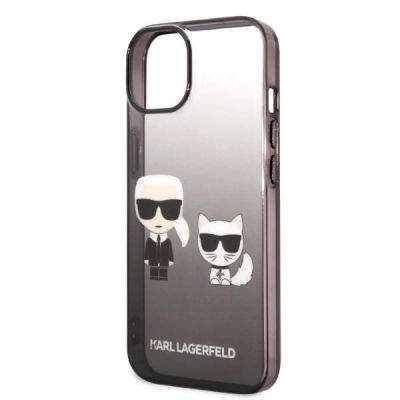 6. Karl Lagerfeld KLHCP14MTGKCK iPhone 14 Plus 6,7" Hardcase schwarz / schwarz Gradient Ikonik Karl & Choupette