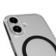 7. Puro Lite Mag TPU+PC Hülle kompatibel mit MagSafe für iPhone 17 - Transparent mit schwarzem Ring
